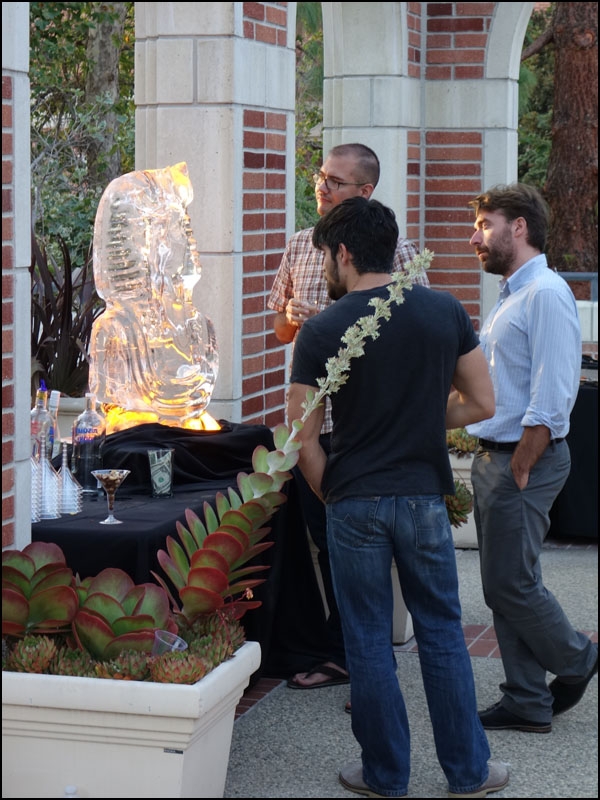 Guest of honor was an ice luge in the shape of Pharaoh Tutankhamun.