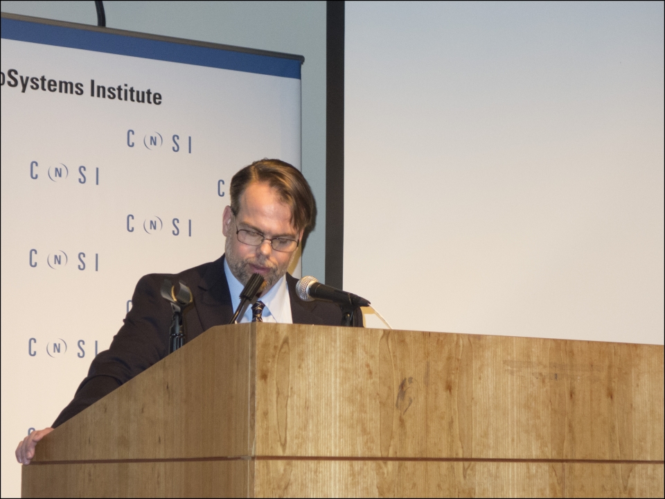 Dr. Gordon Rakita Presenting His Talk at the 2016 Cotsen Prize Ceremony