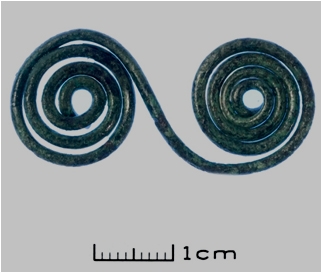 image of copper alloy spiral ornament